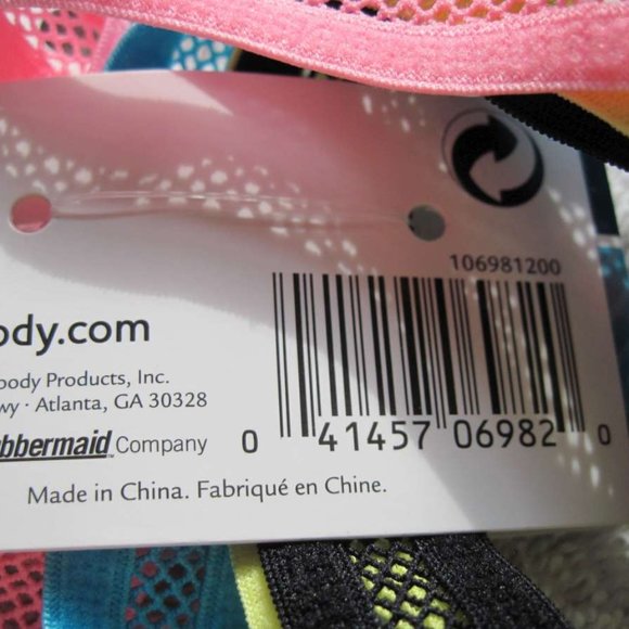 4 Goody Ouchless Yoga Fishnet Elastic Mesh Head Bands Net Hot Pink Blue Yellow - Picture 10 of 11